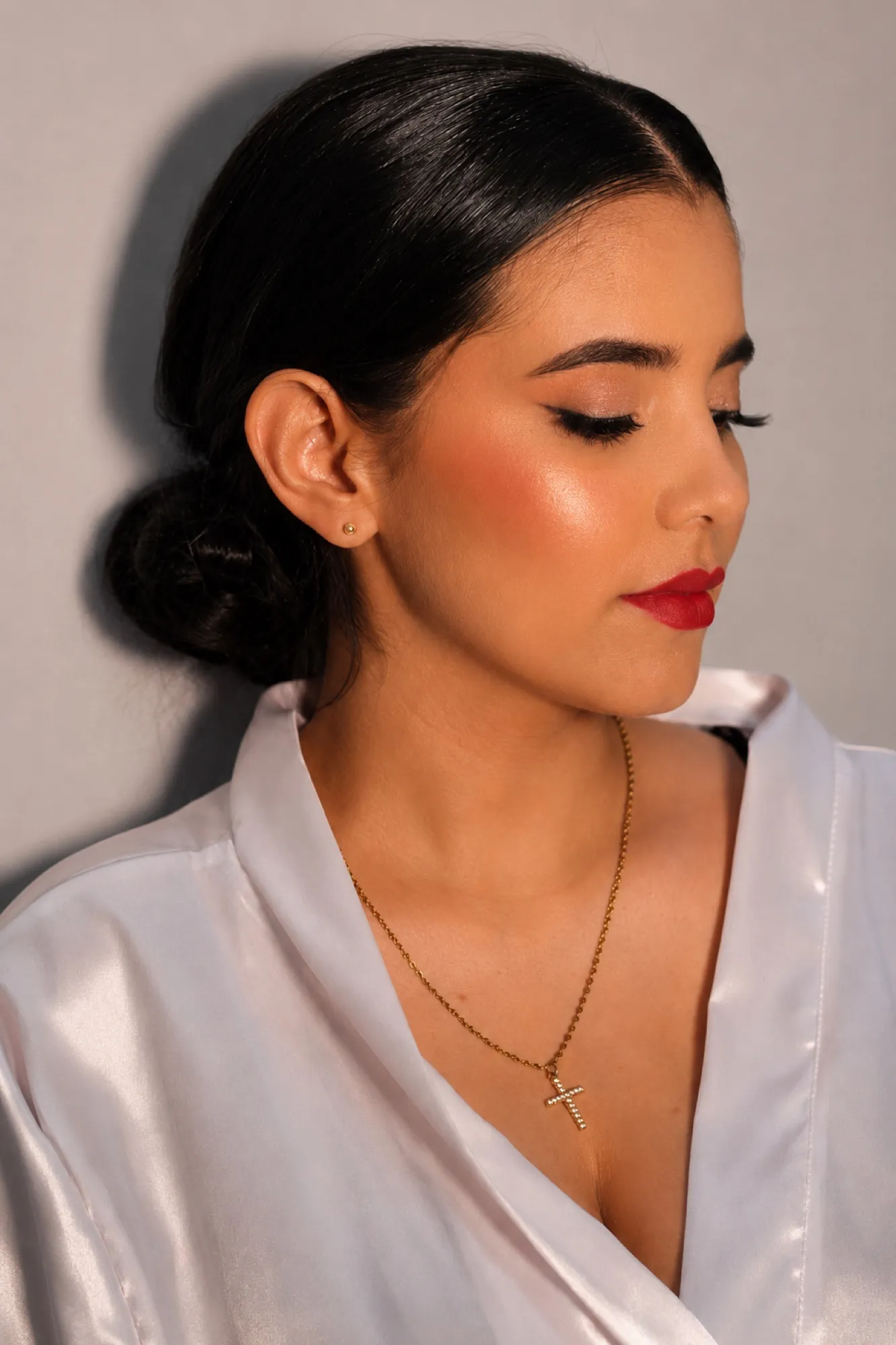 Maquillaje glam realizado por Sara